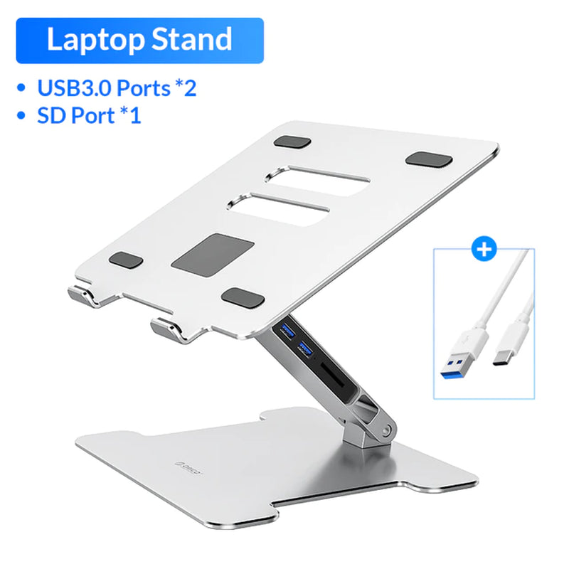 Foldable Laptop Stand with 4 Port USB3.0 Port 