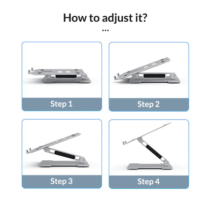 Foldable Laptop Stand with 4 Port USB3.0 Port 