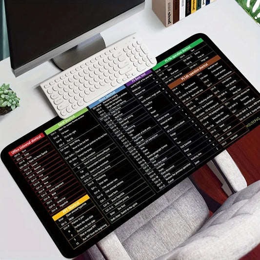 Professional-Grade Computer Function Shortcut Key Mouse Pad - Non-Slip, Large Thickened Keyboard Table Mat - Size: 30*80*2Cm/11.8*31.5*0.78In