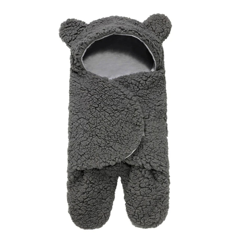 Baby Swaddle Blanket Wrap - Ultra-Soft Bear Plush 