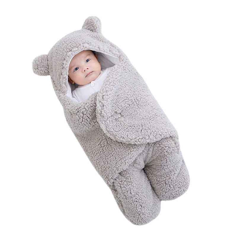 Baby Swaddle Blanket Wrap - Ultra-Soft Bear Plush 