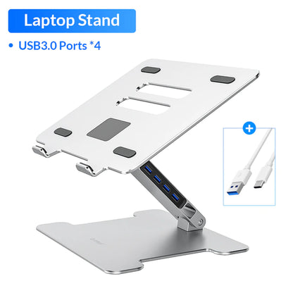 Foldable Laptop Stand with 4 Port USB3.0 Port 